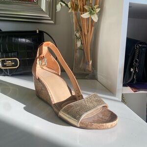 Gold Wedge Sandals